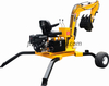 Digger retroexcavadora móvil remolcable con rotación de 360 ​​°