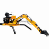 Digger retroexcavadora móvil remolcable con rotación de 360 ​​°