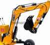 Digger retroexcavadora móvil remolcable con rotación de 360 ​​°